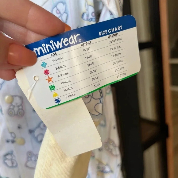 Vintage 90s toys r us onesie baby coveralls pajamas unisex animals embroidered - Picture 4 of 6